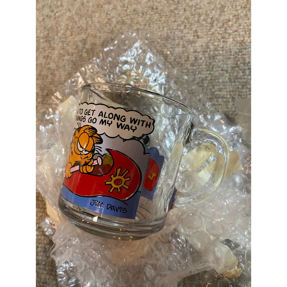 Rare VINTAGE 1978 McDonald's Garfield & Odie Collectors Glass Cup Jim Davis - Picture 4 of 4
